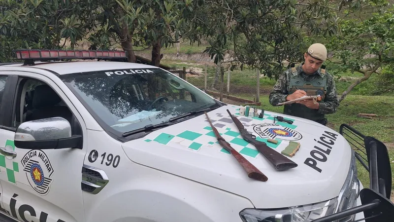 Caseiro é preso por posse irregular de armas de fogo em São Luiz do Paraitinga