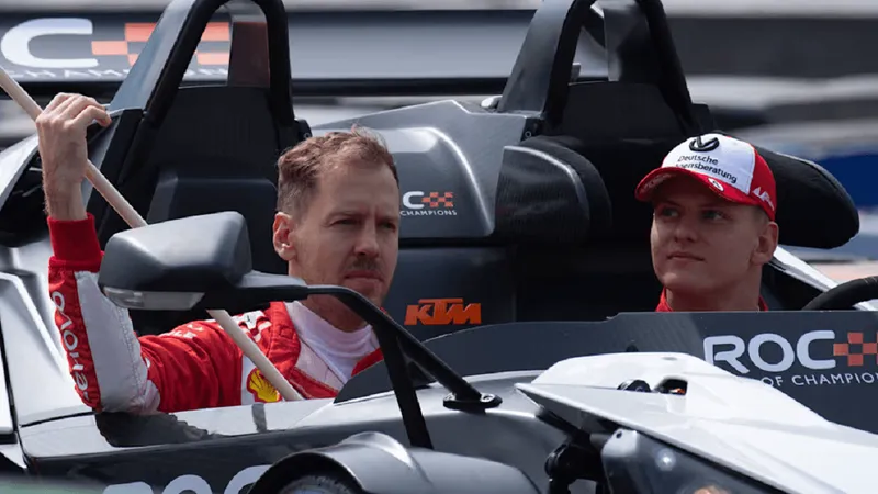 Mick Schumacher e Sebastian Vettel se juntam novamente para disputar Corrida dos Campeões