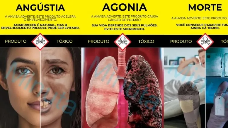 'Angústia', 'Agonia', 'morte': Anvisa apresenta novas imagens em embalagens de cigarros