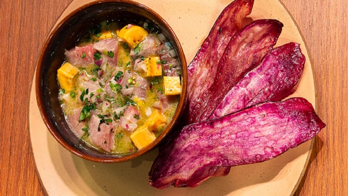 Ceviche de carapau com tucupi e banana-da-terra | Band Receitas