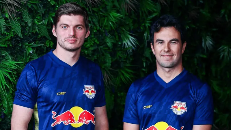 Verstappen e Pérez apresentam camisa do RB Bragantino em homeangem aos 20 anos da equipe de F1