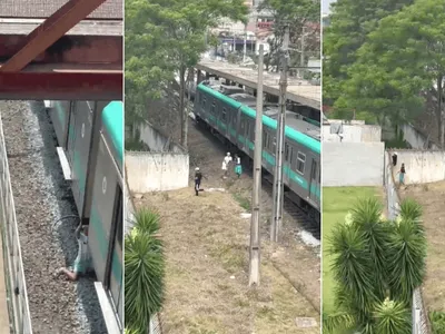 Vídeo: homens são flagrados roubando peças de trem da ViaMobilidade em SP