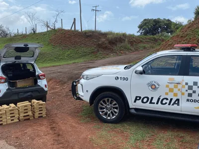 Veículo é apreendido com 80 tijolos de maconha em Santa Cruz do Rio Pardo