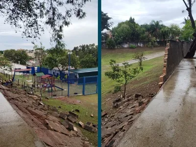 Cinco escolas da rede municipal de Campinas foram afetadas pela chuva