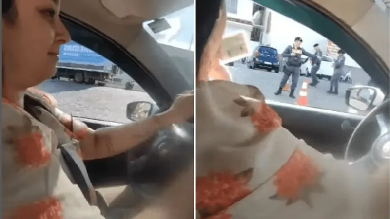 Mulher tira carteira de motorista e se emociona com primeira blitz