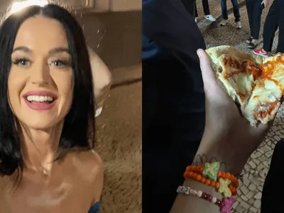 Fã que ganhou pizza de Katy Perry 'congelou' pedaço para eternizar encontro: "Surreal"