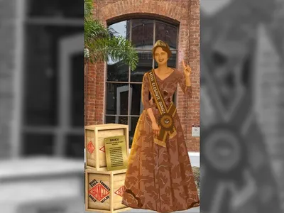 Shopping inaugura estátua em homenagem à vencedora do Miss Elegante Bangu