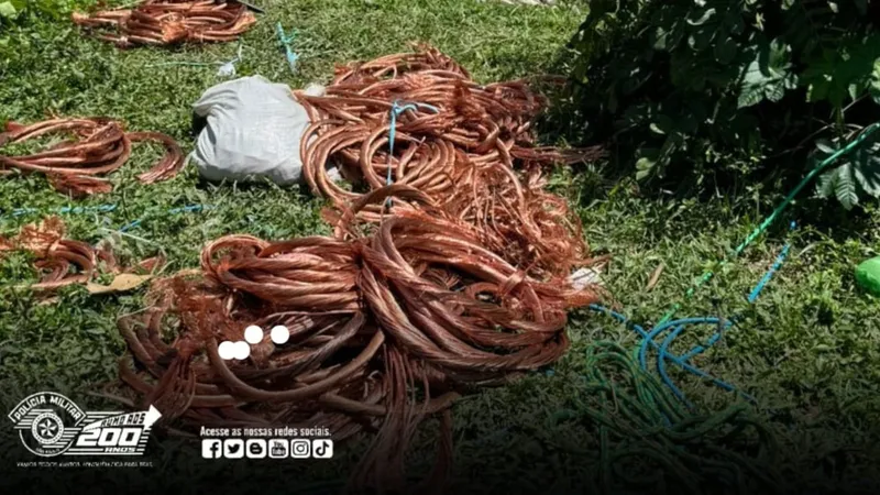 Polícia Militar encontra veículo e 320 kg de fios de cobre durante ocorrência em Tremembé