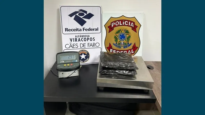 Mulher é presa em Viracopos tentando embarcar para a França com cocaína na bagagem