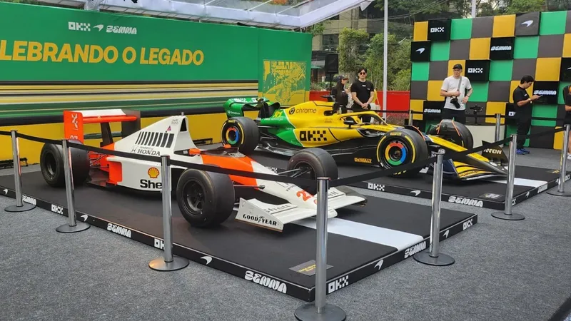 Exposição em SP homenageia Senna com carro do bicampeonato e Mclaren especial de Mônaco