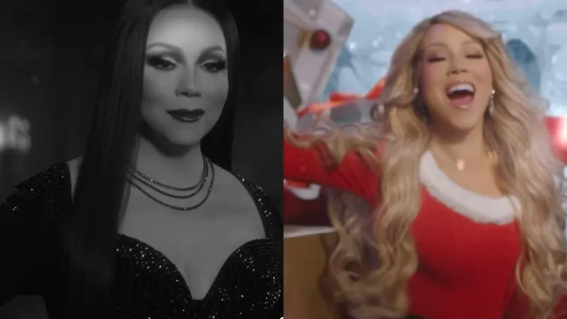 Mariah Carey vai de Mortícia a Mamãe Noel e descongela para o Natal