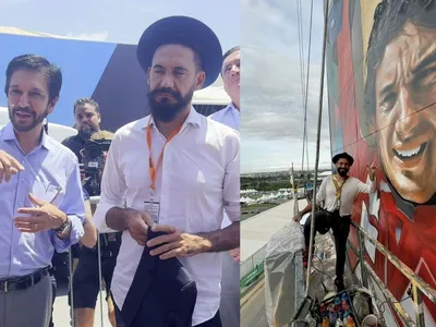 Nunes sugere a Eduardo Kobra novo painel sobre Senna em Interlagos