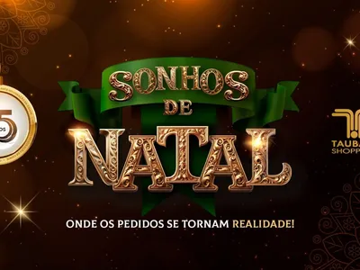 Papai Noel chega neste sábado (09) para inaugurar o Natal no Taubaté Shopping