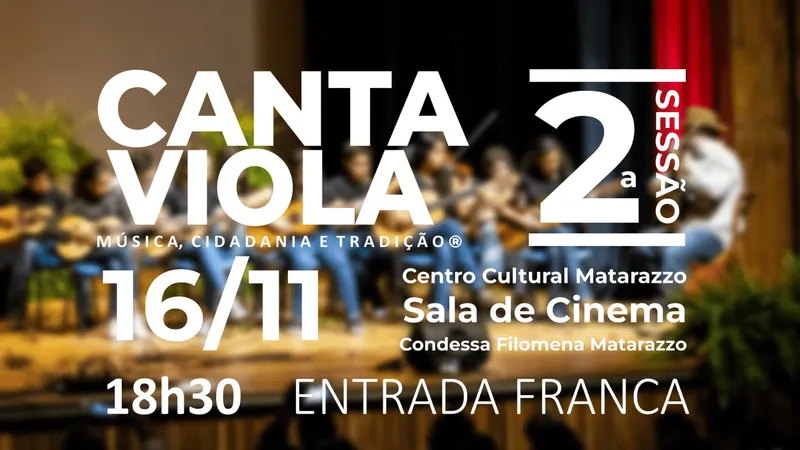 Prudente terá a 2ª sessão do “Canta Viola” com ingressos gratuitos