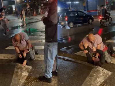 Filho de Maguila espanca vendedor ambulante em frente a casa de shows em SP: "Muito machucado"