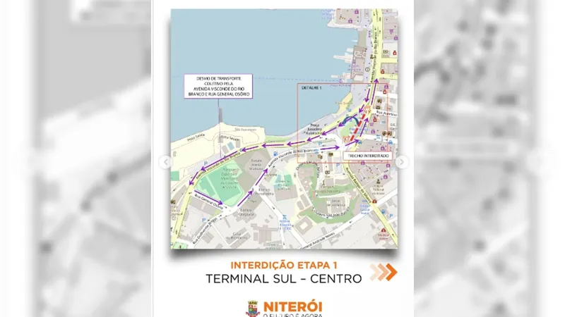 Alteração nas rotas de 23 linhas de ônibus em Niterói começam nesta segunda-feira