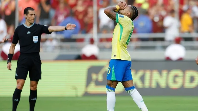 Brasil joga mal no segundo tempo e empata com a Venezuela