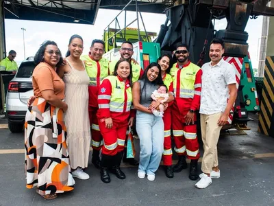 Bebê nasce na Ponte Rio-Niterói em um parto de emergência realizado pela equipe da Ecoponte