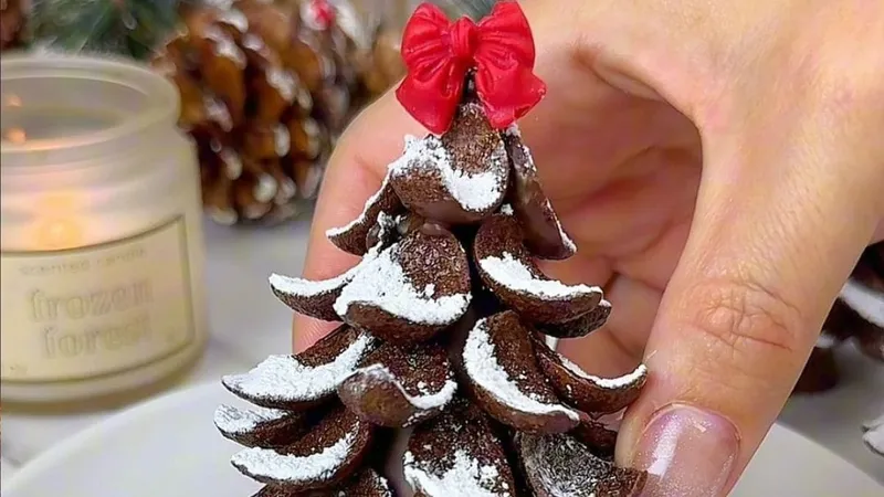 Árvore de Natal de brownie: receita viraliza com decoração surpreendente