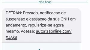 Crimisos tentam aplicar golpe da suspensão da CNH através de mensagens de texto e e-mails