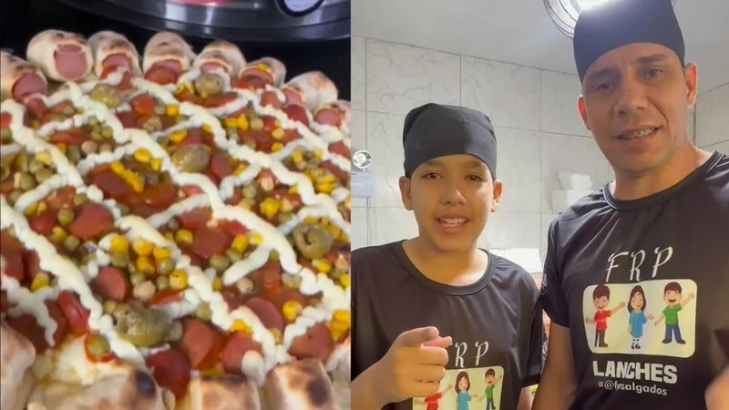 Sabor inusitado: conheça a pizza de cachorro-quente que viralizou nas redes sociais