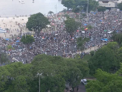 Botafogo celebra conquista da Libertadores na zona sul do Rio