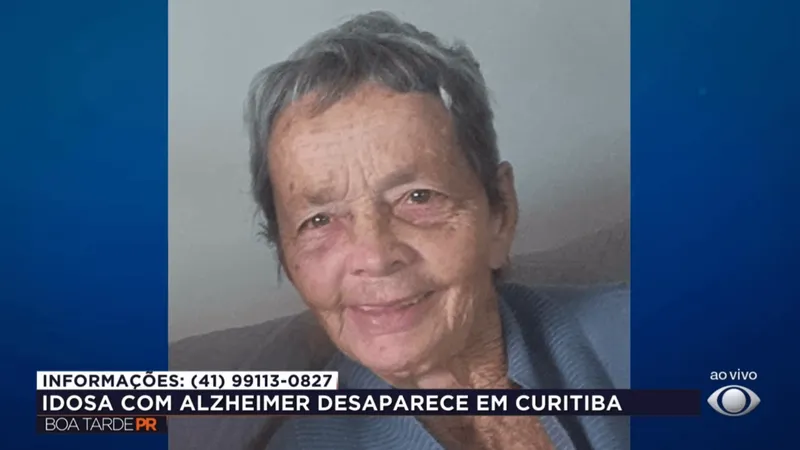 Idosa com alzheimer que desapareceu em Curitiba é encontrada após reportagem da Band