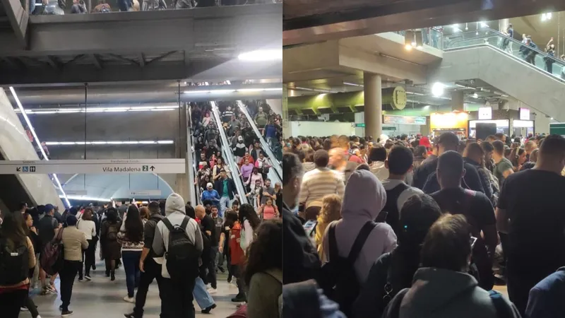 SP: Estações da Linha 2-Verde do Metrô lotam de passageiros após problemas na via