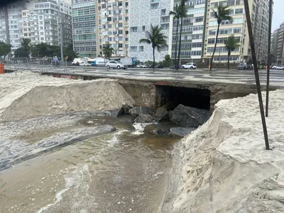 Frequentadores da Praia de Copacabana flagram língua negra