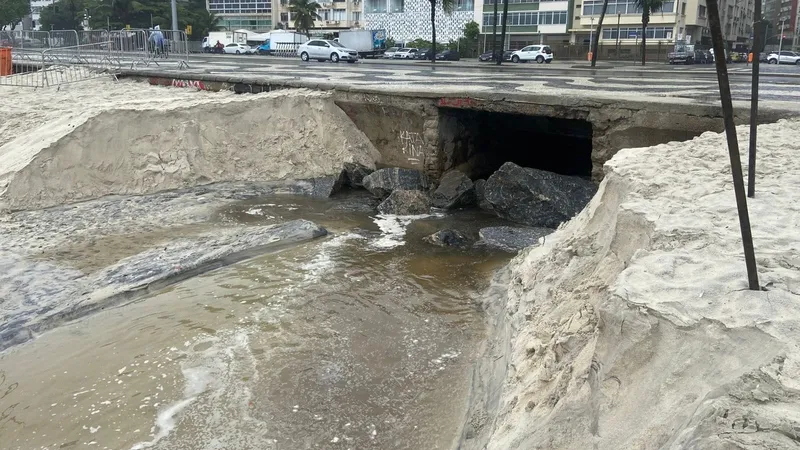 Frequentadores da Praia de Copacabana flagram língua negra