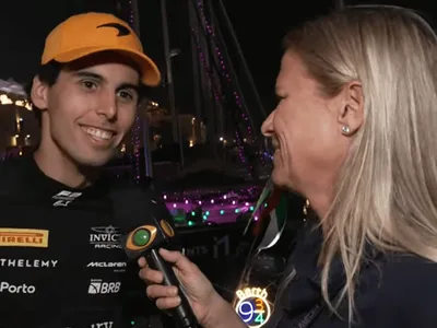 "Talvez desse para encaixar uma pole", diz Bortoleto à Mari Becker após 2º lugar no grid da F2