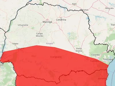 Chuvas intensas deixam Curitiba e metade sul do Paraná em alerta vermelho para alagamentos