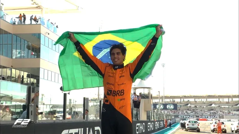 Bortoleto vê rival falhar, fica em 2º em Abu Dhabi e é campeão na Fórmula 2