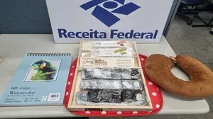 Receita Federal apreende haxixe em embalagem de doce no Aeroporto do Galeão