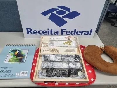 Receita Federal apreende haxixe em embalagem de doce no Aeroporto do Galeão