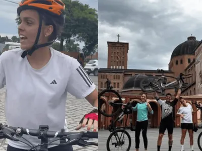 Atacante do Corinthians pedala 160 km de São Paulo até Aparecida para cumprir promessa