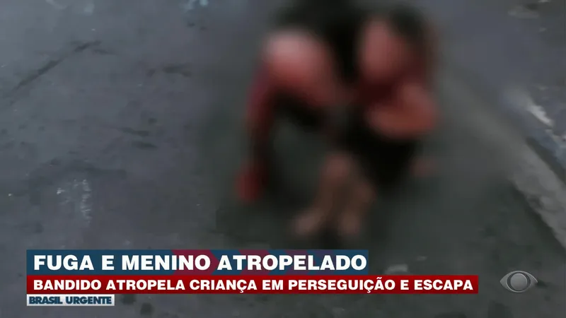 Criança de 8 anos tem afundamento do crânio após ser atropelada por bandido em fuga em SP