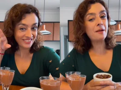 Catia Fonseca ensina receita de mousse de chocolate incrível com três ingredientes; confira