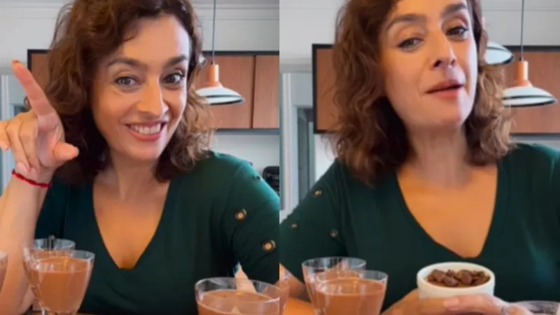 Catia Fonseca ensina receita de mousse de chocolate incrível com três ingredientes; confira