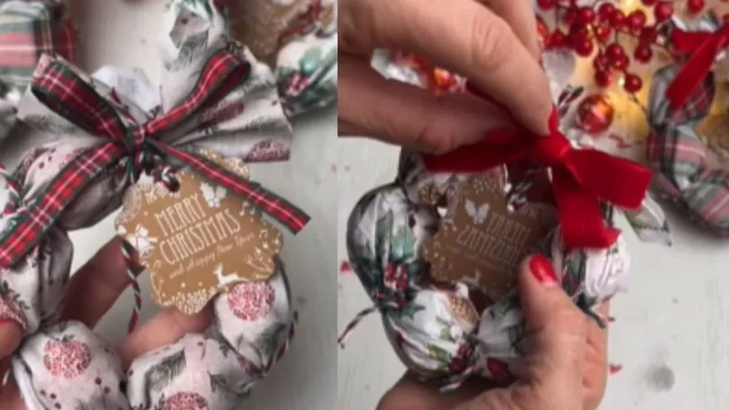 Guirlanda de bombons viraliza nas redes sociais e pode servir de lembrancinha de Natal; veja