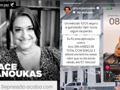 Atriz Grace Gianoukas é hackeada e tem falsa morte anunciada em golpe no Instagram