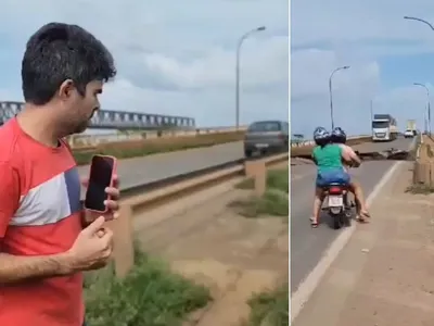 Vídeo: vereador registra queda de ponte enquanto denunciava rachaduras