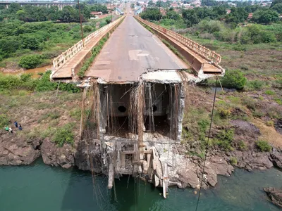 Veja imagens de como ficou ponte que desabou entre o Tocantins e o Maranhão