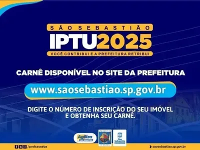 Últimos dias para pagamento do IPTU com 20% de desconto, em São Sebastião