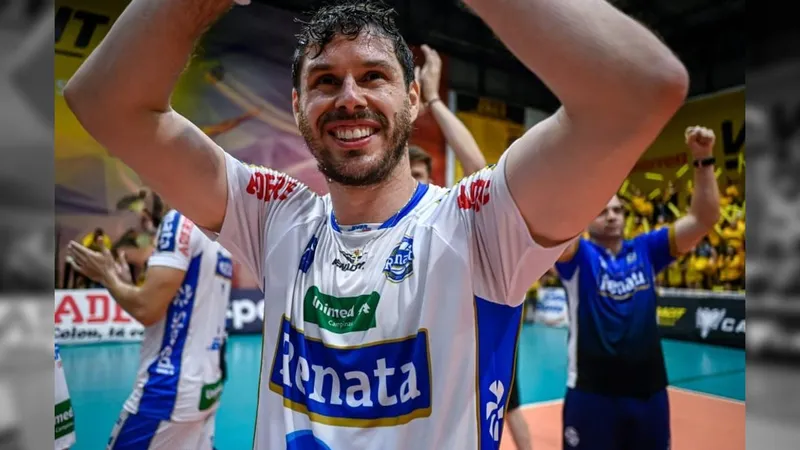 Levantador Bruninho celebra retorno ao Brasil pelo Vôlei Renata, de Campinas