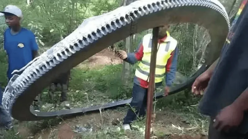 Anel metálico cai do espaço e assusta moradores na África