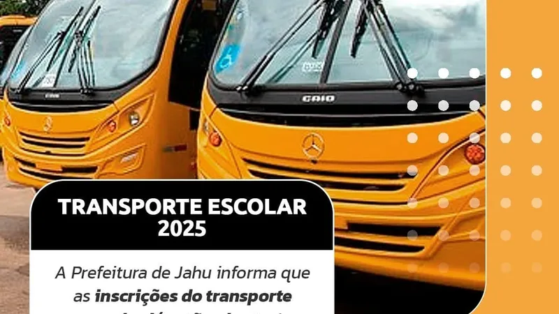 Prefeitura de Jaú abre inscrições para o transporte escolar em 2025