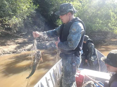 Polícia Ambiental apreende material de pesca no Rio Aguapeí