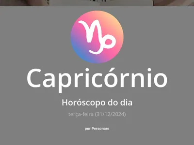 Horóscopo de Capricórnio: veja a previsão para hoje, terça-feira (31/12/2024)