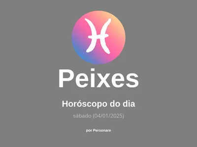 Horóscopo de Peixes: veja a previsão para hoje, sábado (04/01/2025)